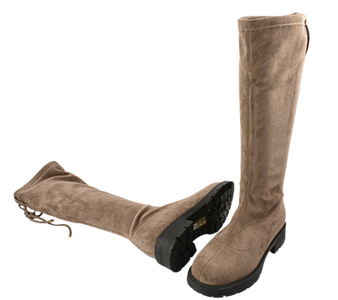 Cizme casual, dama, FORMAZIONE, 3099-5, bej, piele intoarsa, toc