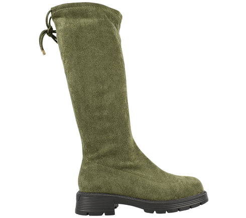 Cizme casual, dama, FORMAZIONE, 3099-5, verde, piele intoarsa, toc