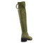 Cizme elegante, dama, FORMAZIONE, 8608-5, verde, piele intoarsa, toc