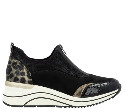 Pantofi sport, dama, REMONTE, D0T08-02 negru, piele ecologica