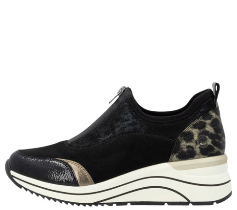 Pantofi sport, dama, REMONTE, D0T08-02 negru, piele ecologica