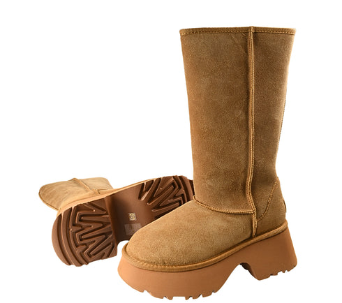 Cizme sport, dama, ANNA VIOTTI, D113-8, maro, piele intoarsa