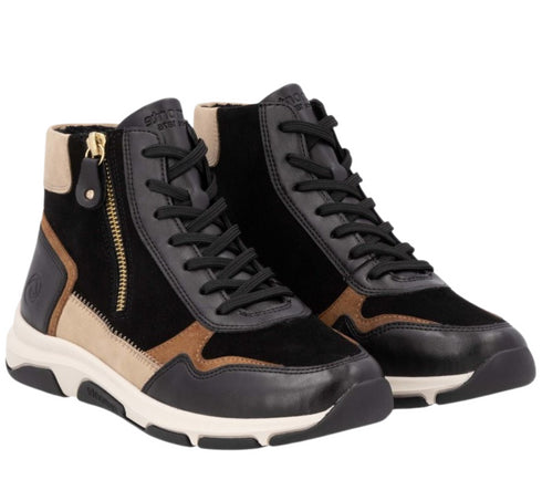 Gheata sport, dama, REMONTE SOFT, D1S70-03 negru, piele intoarsa