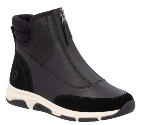 Gheata casual, dama, REMONTE, D1S72-02 negru, piele naturala