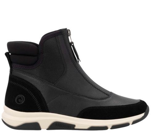 Gheata casual, dama, REMONTE, D1S72-02 negru, piele naturala