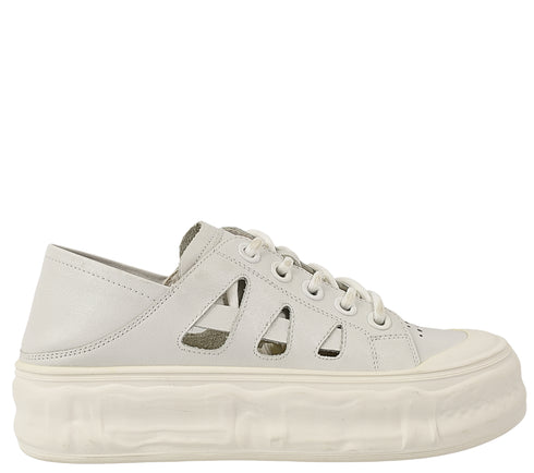 Tenisi sport, dama, PASS COLLECTION, DL40006B alb, piele naturala