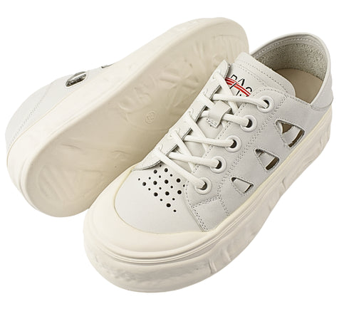 Tenisi sport, dama, PASS COLLECTION, DL40006B alb, piele naturala