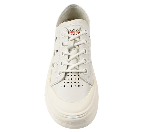 Tenisi sport, dama, PASS COLLECTION, DL40006B alb, piele naturala