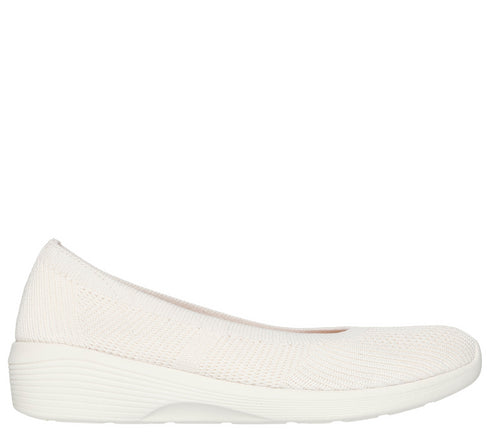 Espadrile sport, dama, SKECHERS ARYA FANCY YOU 158987-OFWT alb, textil
