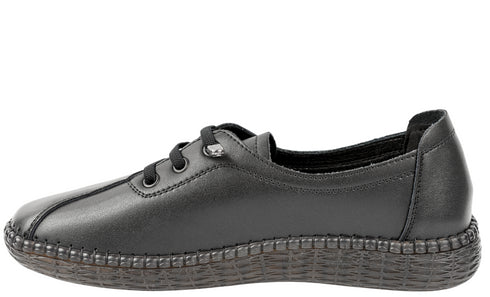 Pantofi casual, dama, GALLOP, GA 2318 negru, piele naturala