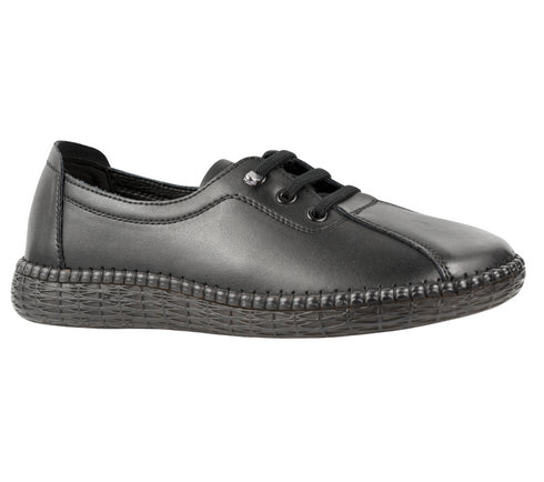 Pantofi casual, dama, GALLOP, GA 2318 negru, piele naturala