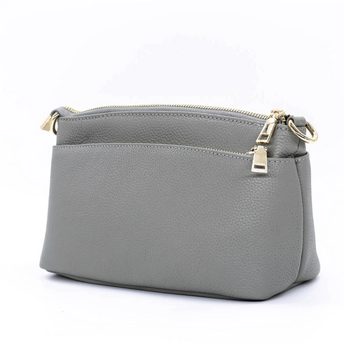 Poseta casual, dama, ADA SHOES, 7799, gri, piele naturala