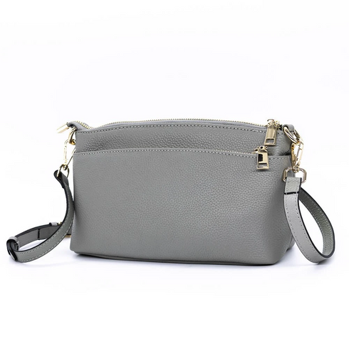 Poseta casual, dama, ADA SHOES, 7799, gri, piele naturala