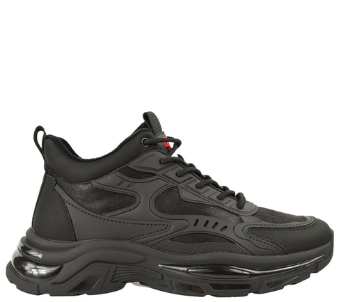 Ghete sport, barbati, OTTER, V270006A negru, piele naturala