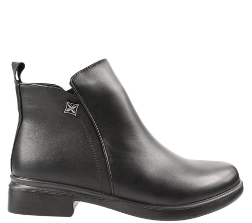 Ghete elegante, dama, FORMAZIONE, 9630 negru, piele naturala