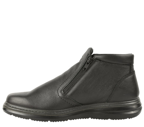 Ghete casual, barbati, IMAC, 851348 negru, piele naturala