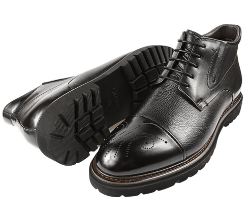 Ghete sport, barbati, CARIBU by OTTER, KD1-971-3A negru, piele naturala