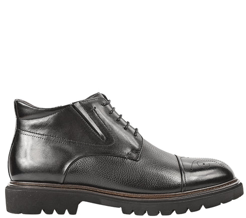 Ghete sport, barbati, CARIBU by OTTER, KD1-971-3A negru, piele naturala