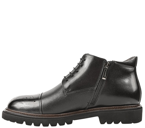 Ghete sport, barbati, CARIBU by OTTER, KD1-971-3A negru, piele naturala