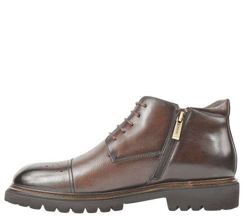 Ghete sport, barbati, CARIBU by OTTER, KD1-971-3B maro, piele naturala