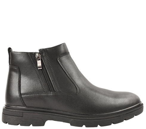 Ghete casual, barbati, OTTER, 2172A07 negru, piele naturala