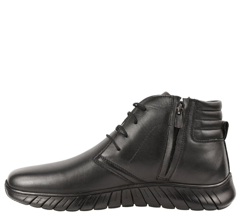 Ghete sport, barbati, GORETTI, B64-1948 negru, piele naturala