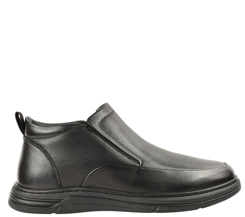 Ghete casual, barbati, OTTER, CJ70010A negru, piele naturala