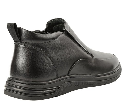 Ghete casual, barbati, OTTER, CJ70010A negru, piele naturala