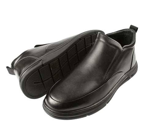 Ghete casual, barbati, OTTER, CJ70010A negru, piele naturala