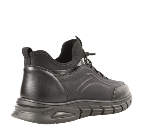 Pantofi sport, barbati, GALLOP, E18350, negru, piele naturala