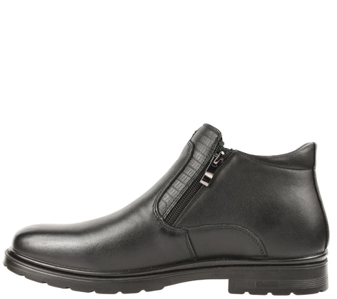 Ghete sport, barbati, MELS, L225311 negru, piele naturala