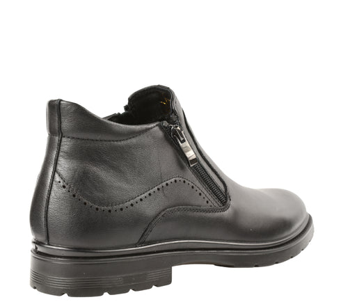 Ghete sport, barbati, MELS, L225311 negru, piele naturala