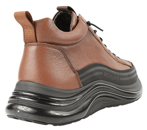 Ghete sport, barbati, FRANCO GERARDO, M668 maro, piele naturala