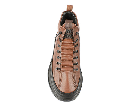 Ghete sport, barbati, FRANCO GERARDO, M668 maro, piele naturala