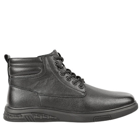 Ghete casual, barbati, MELS, WM9913 negru, piele naturala