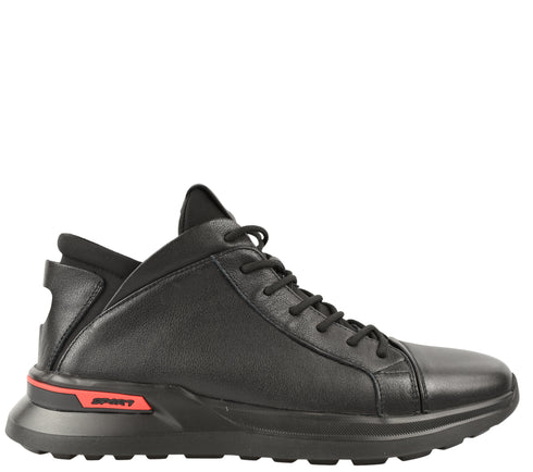 Ghete sport, barbati, OTTER, V230002 negru, piele naturala