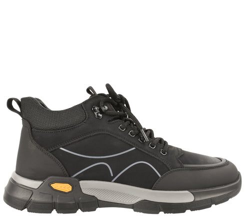 Ghete sport, barbati, GALLOP, E90003, negru, piele naturala