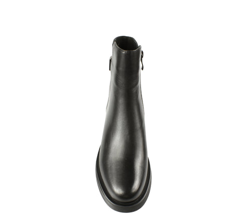 Ghete casual, dama, FEELING, H1102-8746 negru, piele naturala