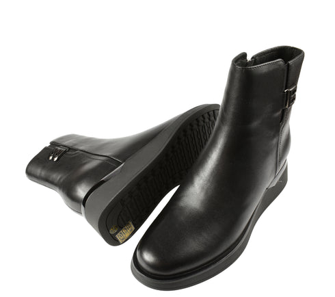 Ghete casual, dama, FEELING, H1102-8746 negru, piele naturala