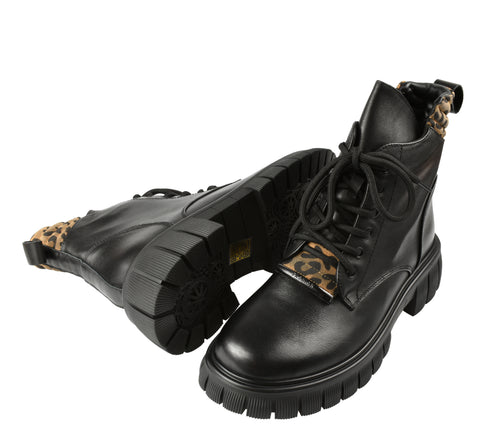 Ghete casual, dama, FEELING, ZPF5027-N1027 negru, piele naturala