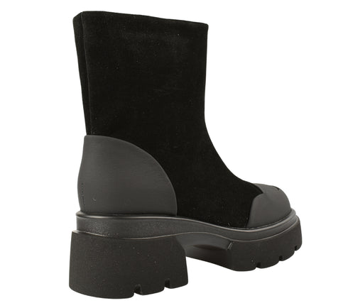 Ghete casual, dama, PASS COLLECTION, M470017A negru, piele naturala