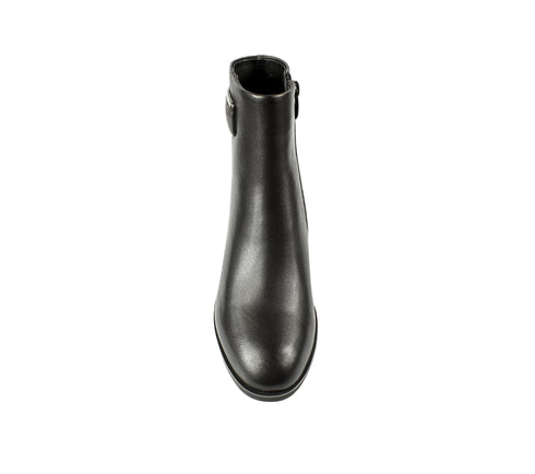 Ghete elegante, dama, EPICA, JI70034B negru, piele naturala, cu toc