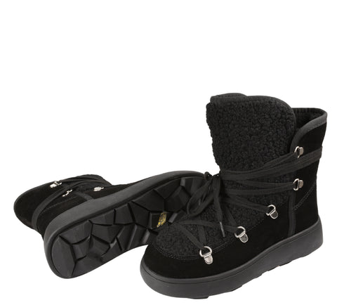 Ghete casual, dama, FRANCO GERARDO, 1395-31E negru, piele intoarsa