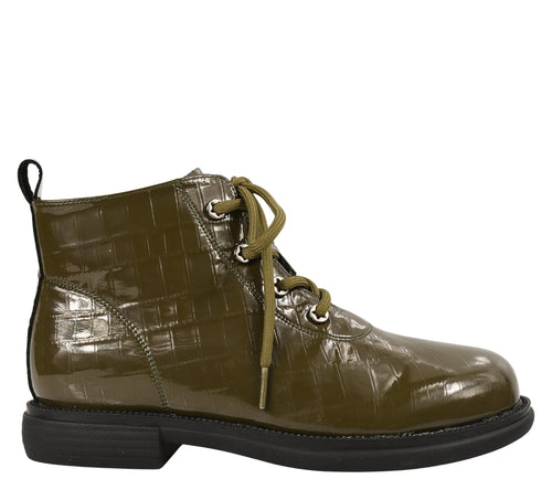 Ghete casual, dama, FORMAZIONE, 2156-3 verde, piele naturala