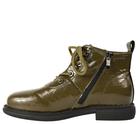 Ghete casual, dama, FORMAZIONE, 2156-3 verde, piele naturala