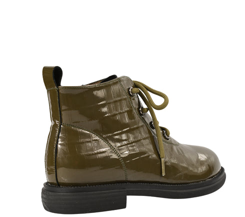 Ghete casual, dama, FORMAZIONE, 2156-3 verde, piele naturala