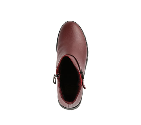 Ghete casual, dama, FORMAZIONE, 2915Q07 bordo, piele naturala