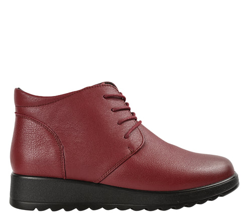 Ghete casual, dama, STEPHANO, 3521 bordo, piele naturala