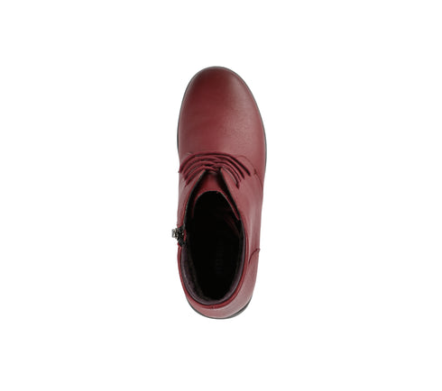 Ghete casual, dama, STEPHANO, 3521 bordo, piele naturala
