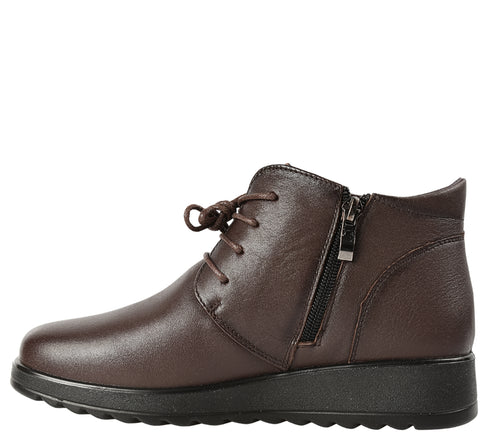 Ghete casual, dama, STEPHANO, 3521 maro, piele naturala